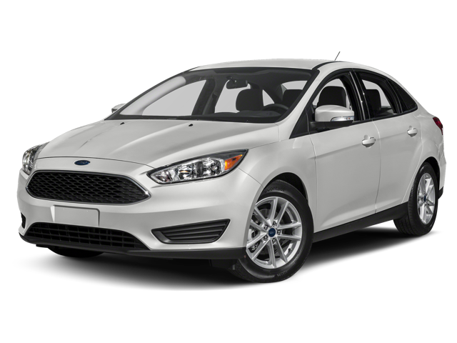 2018 Ford Focus S in Oxford White — front three-quarter view