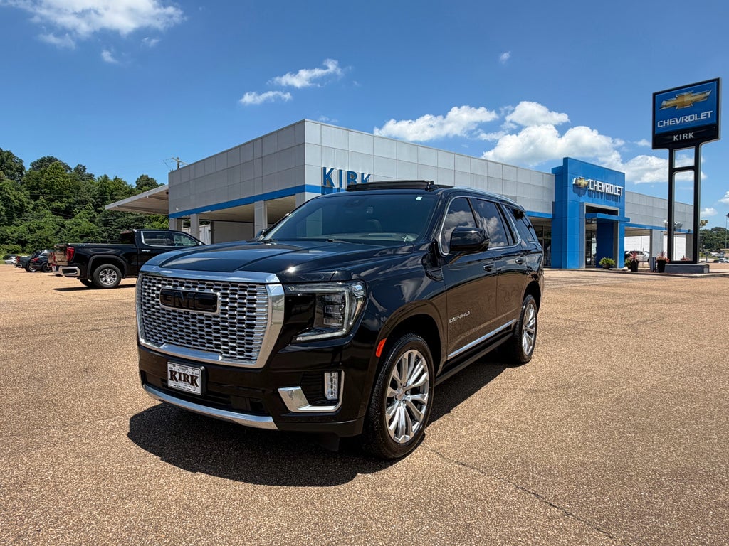 2023 GMC Yukon Denali in Onyx Black — front three-quarter view