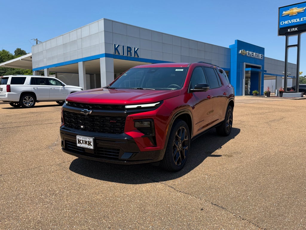 2026 Chevrolet Traverse RS in Radiant Red Tintcoat — front three-quarter view