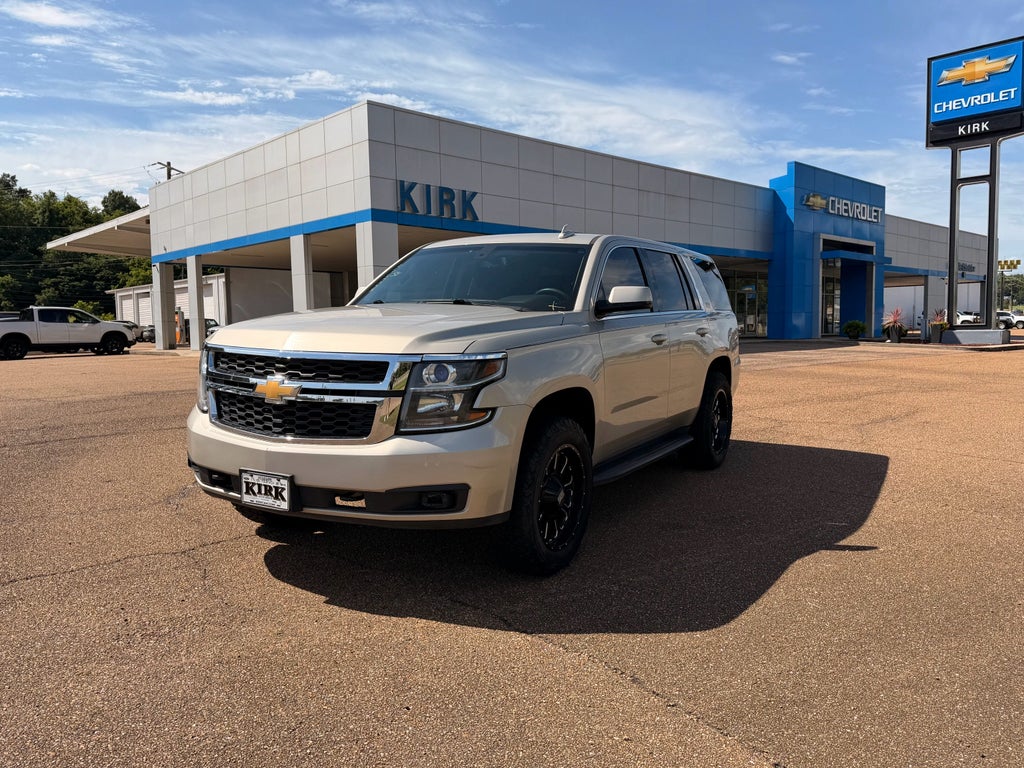 2017 Chevrolet Tahoe Commercial in Champagne Silver Metallic — front three-quarter view