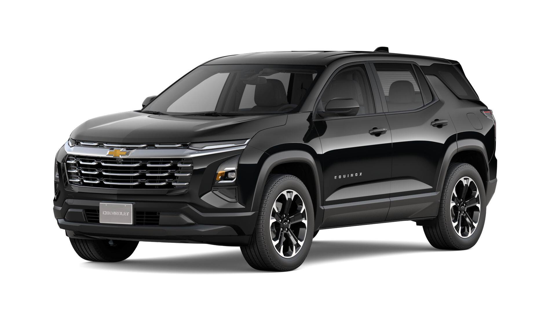 2027 Chevrolet Equinox FWD LT in Mosaic Black Metallic — front three-quarter view