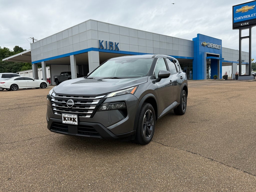 2024 Nissan Rogue SV in Gray — front three-quarter view