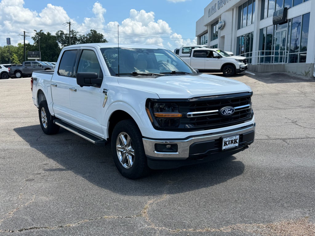 2024 Ford F-150 XLT in Oxford White — front three-quarter view